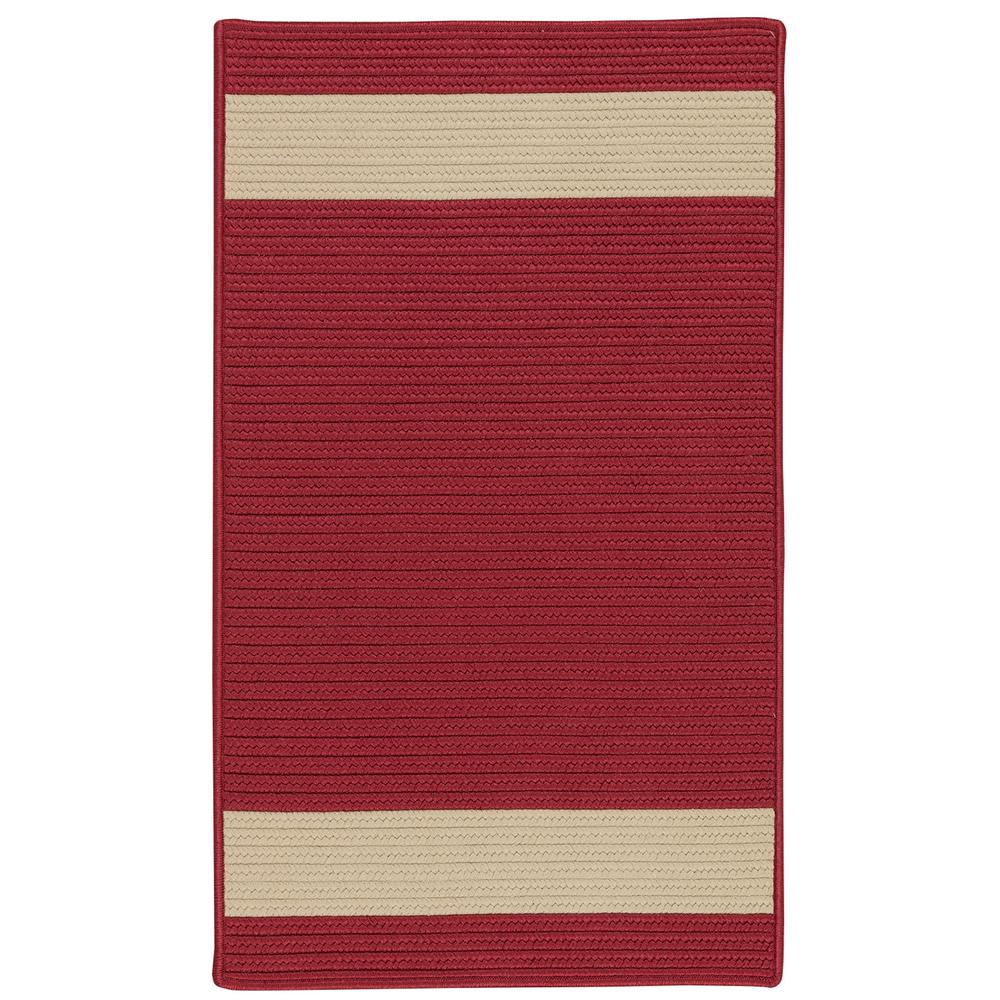 Colonial Mills Aurora Red Sand 7x9 Stripe Indoor/Outdoor Area Rug