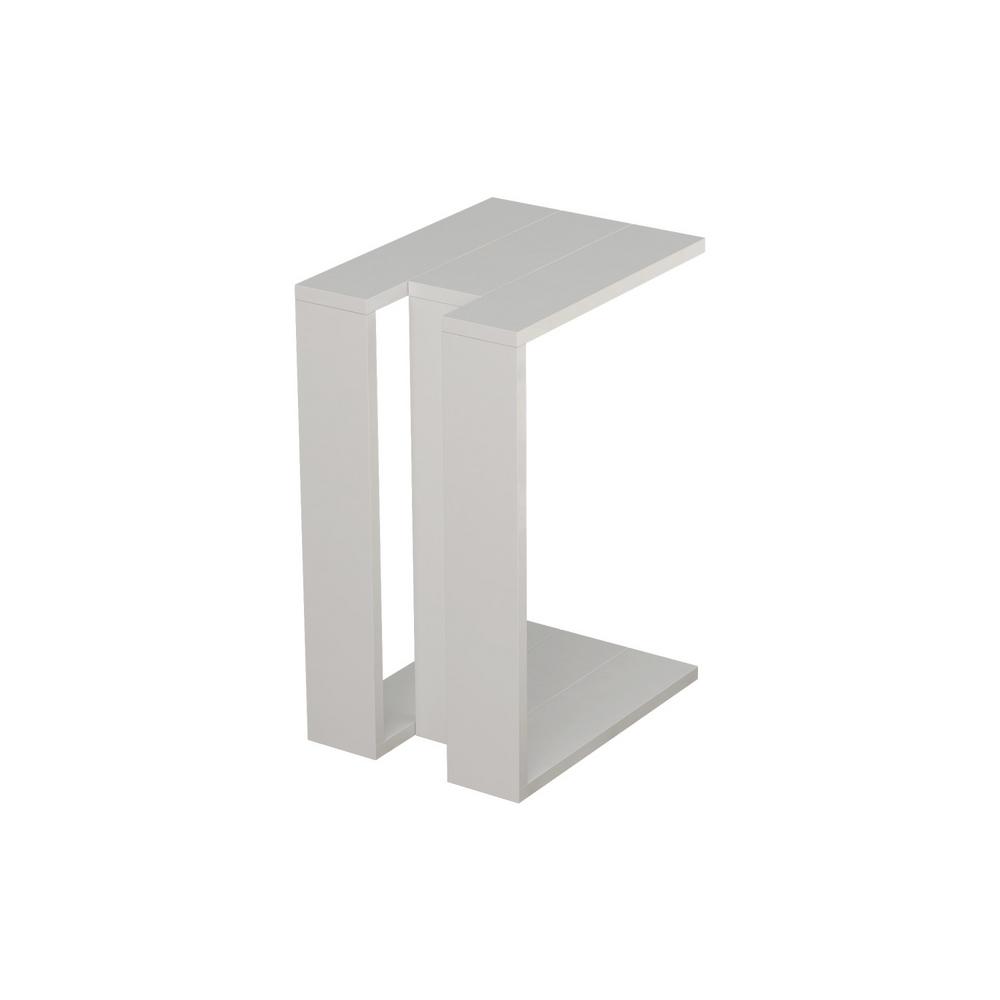 Ada Home Decor Stanley White Modern Side Table Dcrs2031 The Depot Ada Home Decor Stanley White Modern Side Table