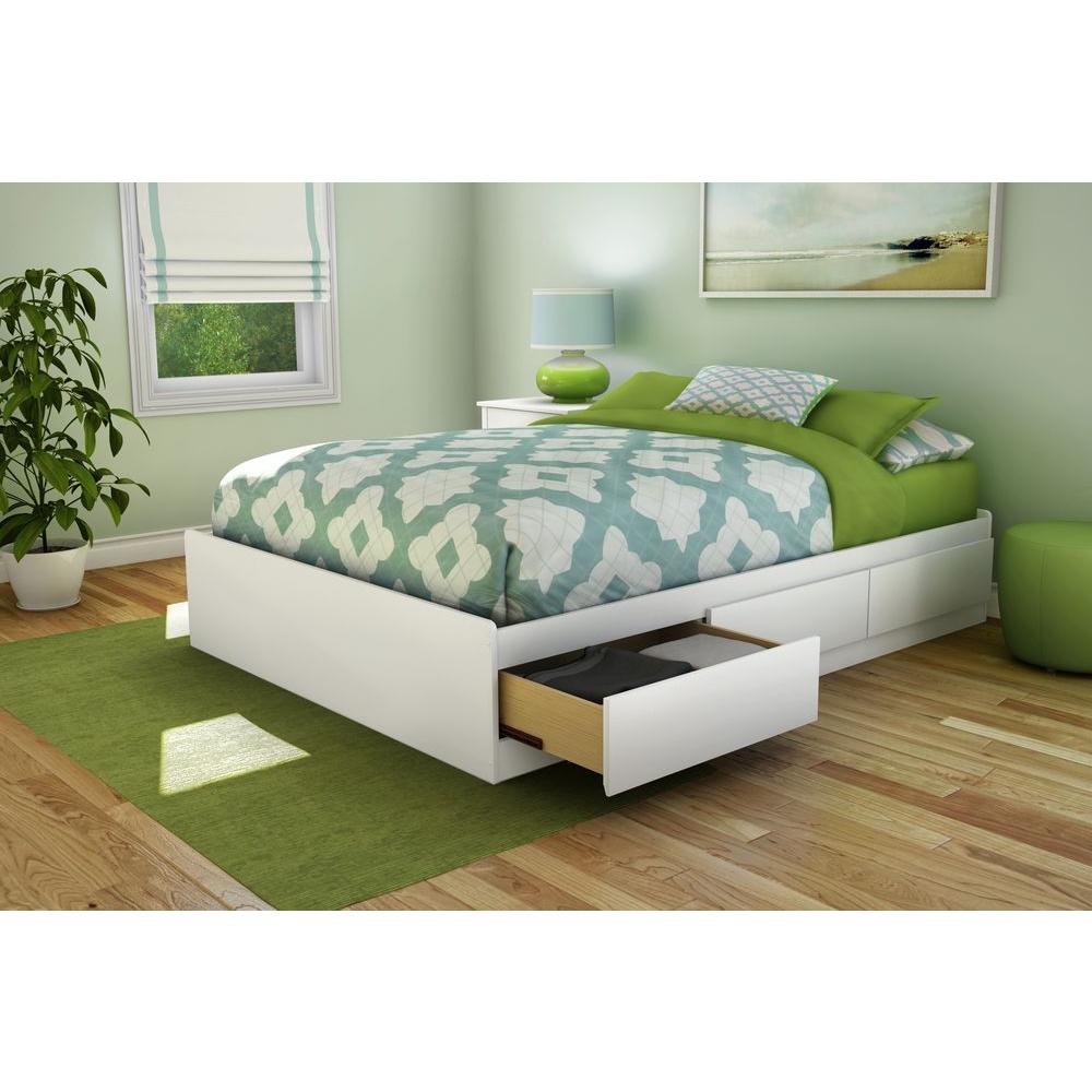 South Shore Step One 3 Drawer Full Size Storage Bed In Pure White