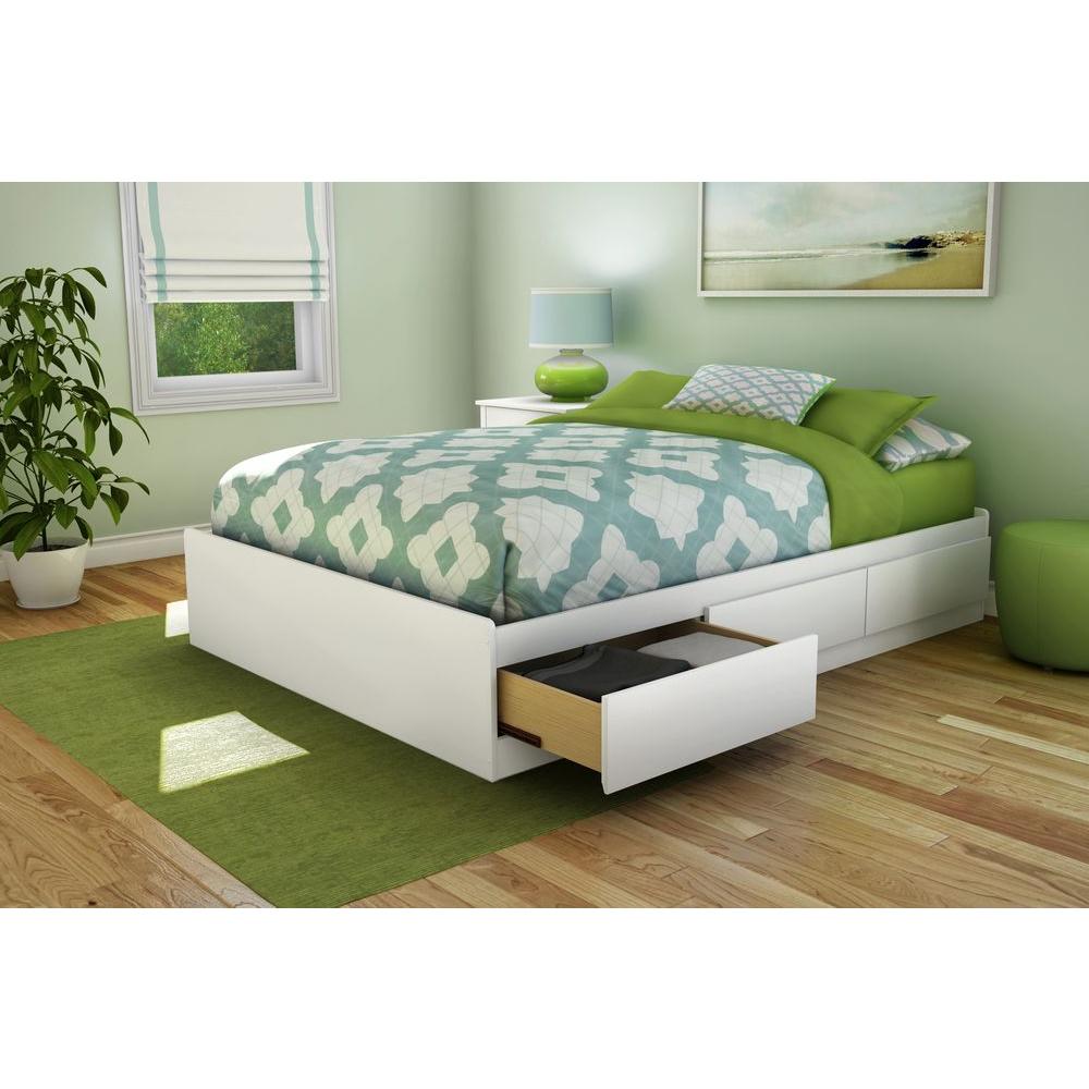 South S Step One 3 Drawer Full Size Storage Bed In Pure White South S Step One 3 Drawer Full Size Storage Bed In Pure White 3160211 The Home Depot