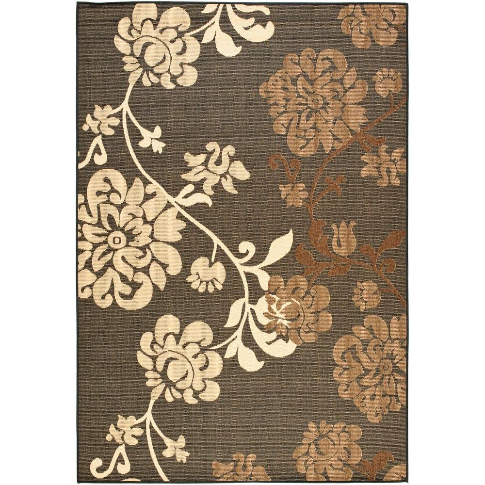 Safavieh Courtyard Black Natural/Brown 4 ft. x 6 ft. Indoor/Outdoor