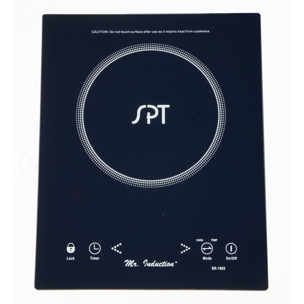 Spt 1650 Watt Countertop Built In Induction Cooktop In Black With