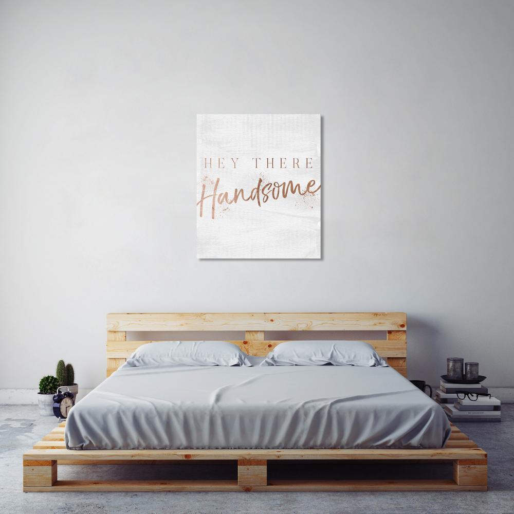 20 In X 17 Hey There Handsome Rose Gold By Oliver Gal Printed Framed Canvas Wall Art