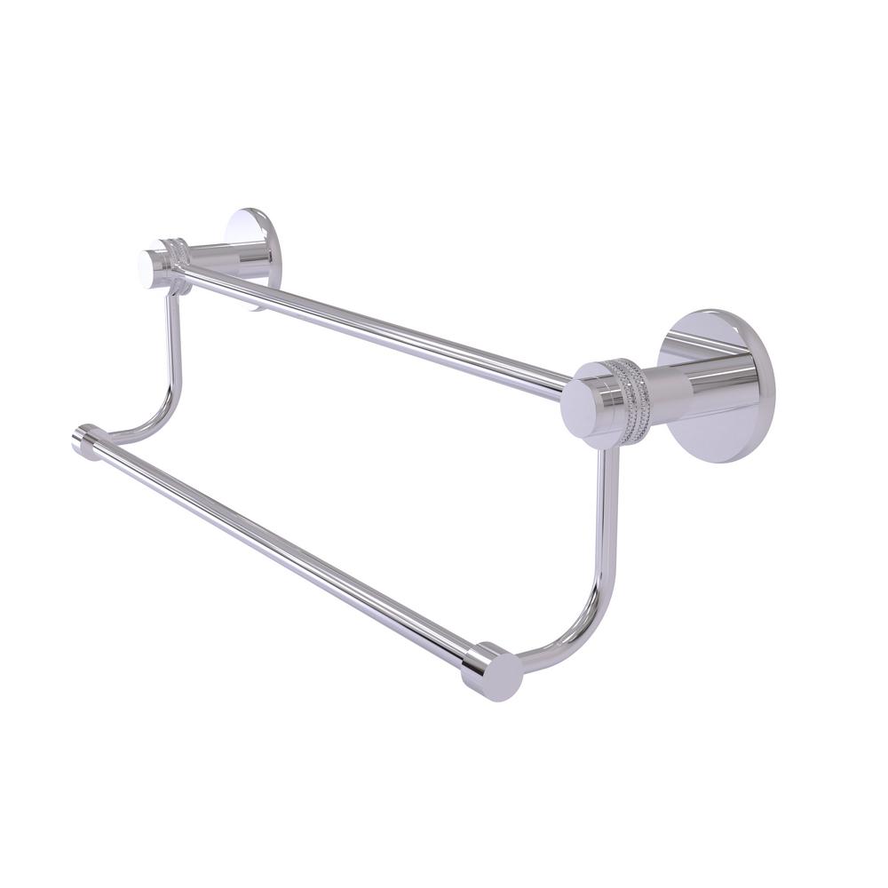 Allied Br Tango Collection 30 In Double Towel Bar Polished Mercury Collection 30 In Double Towel Bar With Dotted Accent