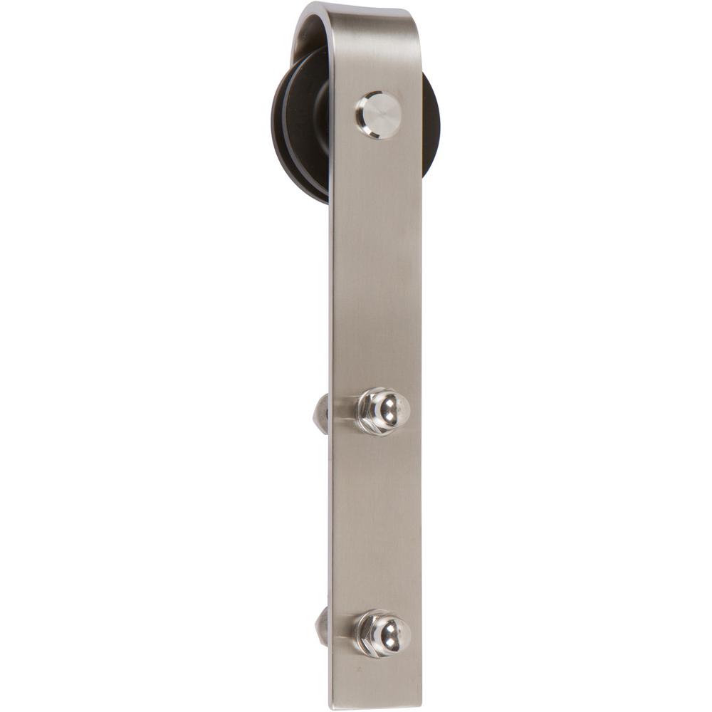 Delaney Brushed Steel Barn Door Hardware Kit Bd1081 The Home Depot