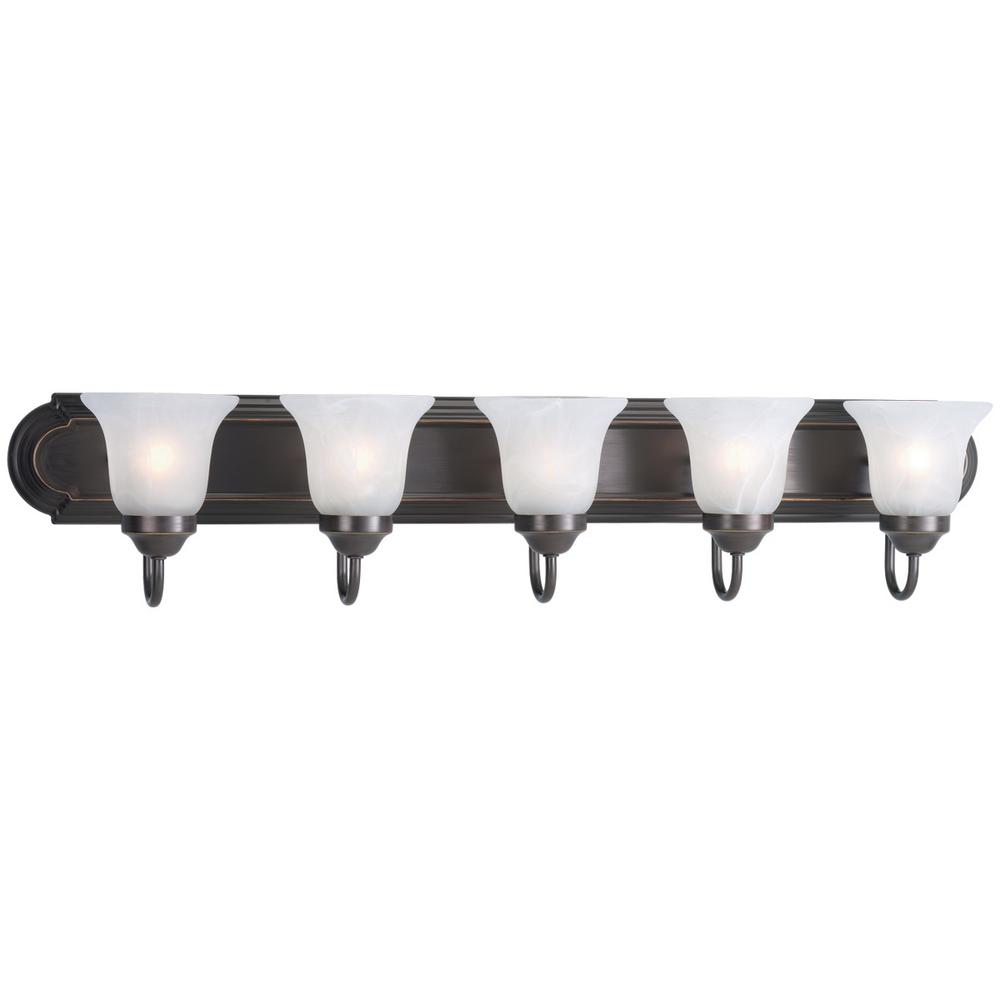 Progress Lighting 5-Light Antique Bronze Bath Light