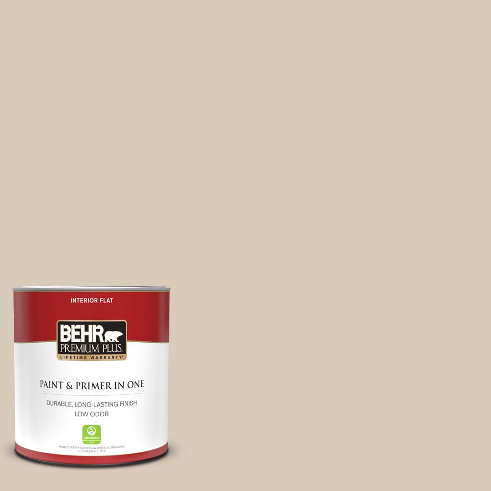 BEHR PREMIUM PLUS 1 qt. #MQ2-27 Studio Clay Flat Low Odor Interior ...