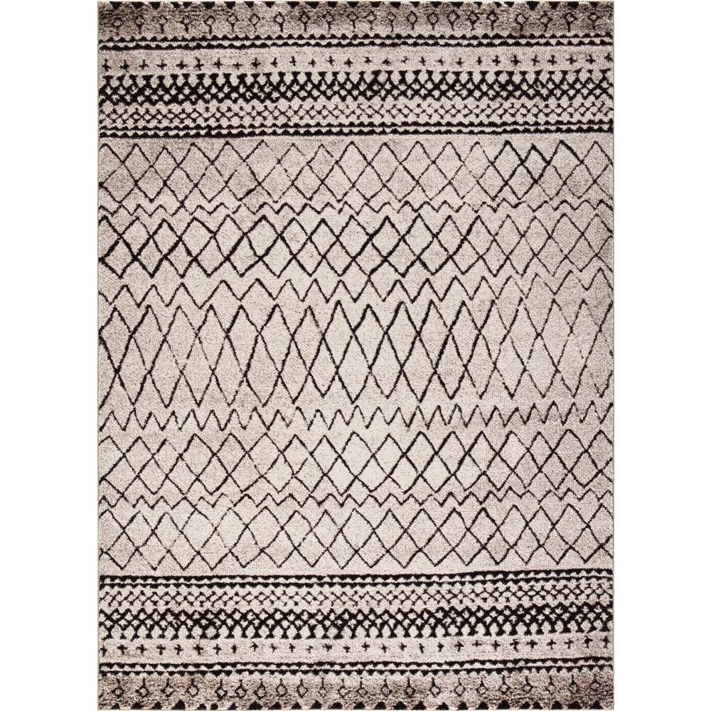 Concord Global Trading Diamond Vintage Ivory 8 Ft X 11 Area Rug