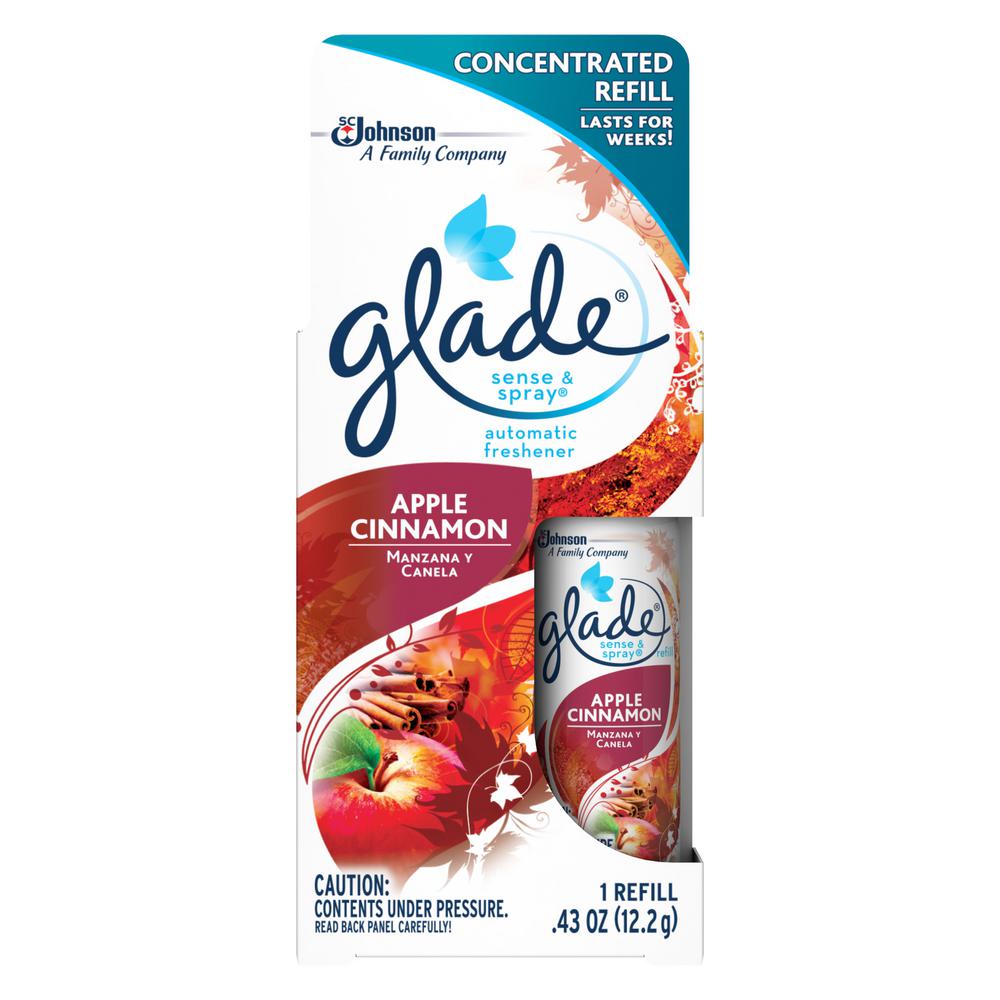 Glade Sense and Spray 0.43 oz. Apple Cinnamon Automatic Air Freshener