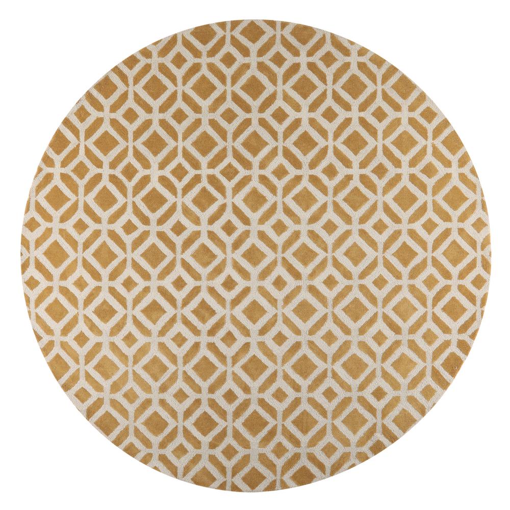 Round Yellow Area Rugs The Home Depot Taza Yellow 8 Ft X Round Area Rug