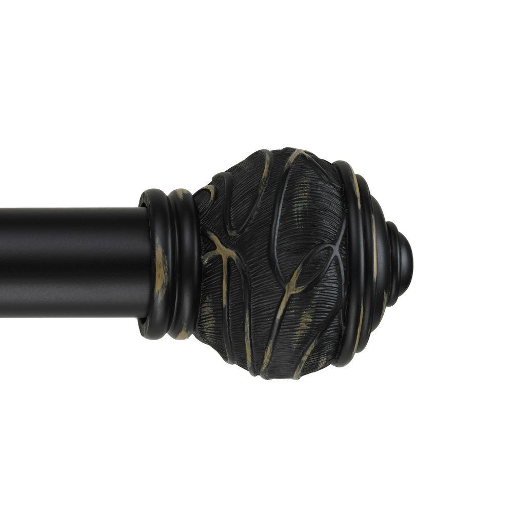 Art Decor Mercado 10 Ft Non Telescoping Curtain Rod In Black Art Decor Mercado 10 Ft Non Telescoping Curtain Rod In Black