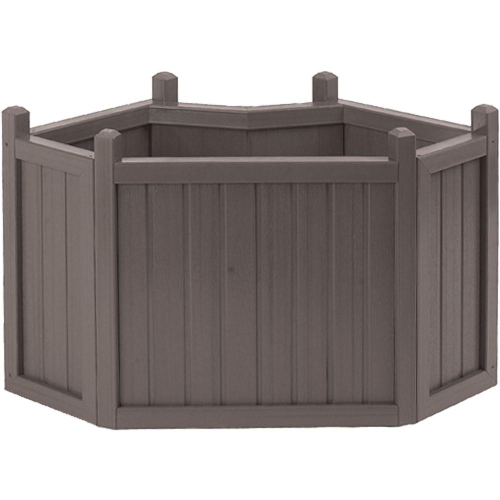 Cal Designs 34 in. Mist All Weather Composite Corner PlanterPL850CSMI
