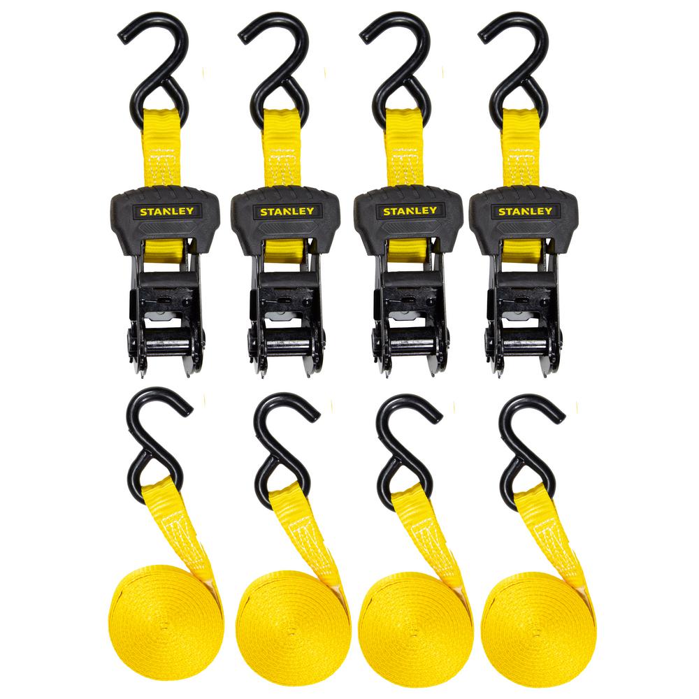 Stanley 1.25 in. x 16 ft. x 3000 Ratchet Straps (4Pack)S10204 The