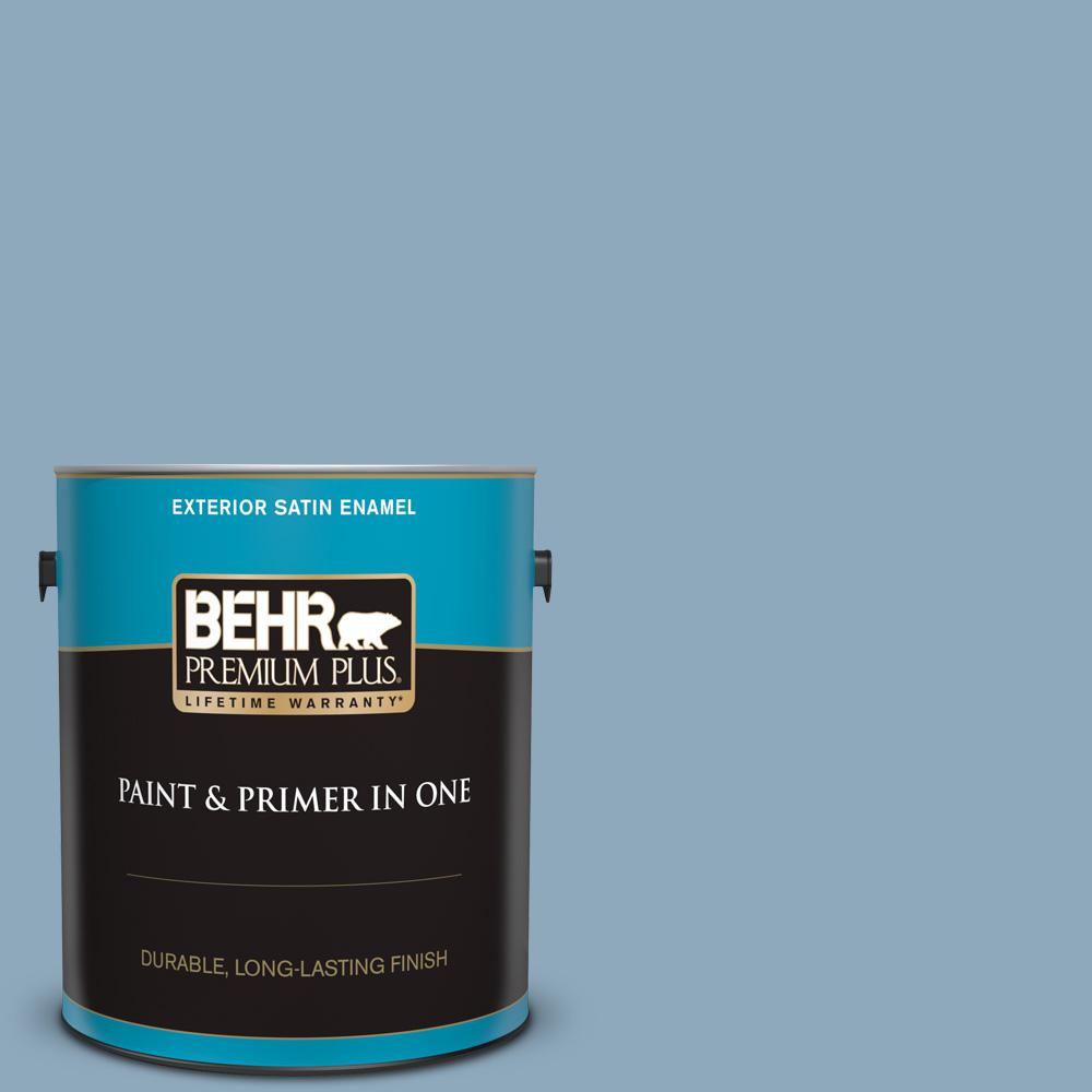 Reviews For Behr Premium Plus 1 Gal Ppu14 09 Windsurf Satin Enamel Exterior Paint And Primer In One 940001 The Home Depot