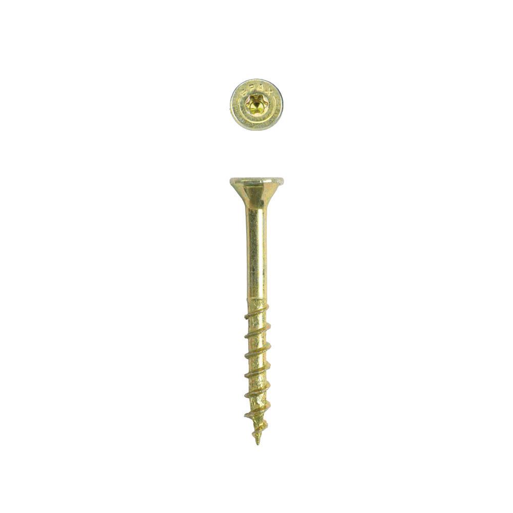 1000 Torx T20 Star Flat Head 8 x 1-1//4 Yellow Zinc Type 17 Outdoor Wood Screw