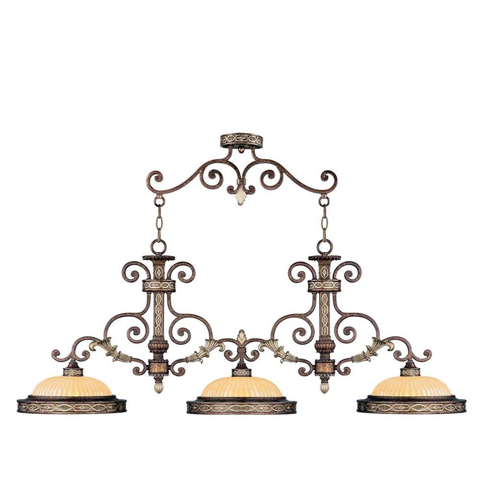 Livex Lighting Providence 3 Light Palatial Bronze With Gilded Accents Incandescent Ceiling