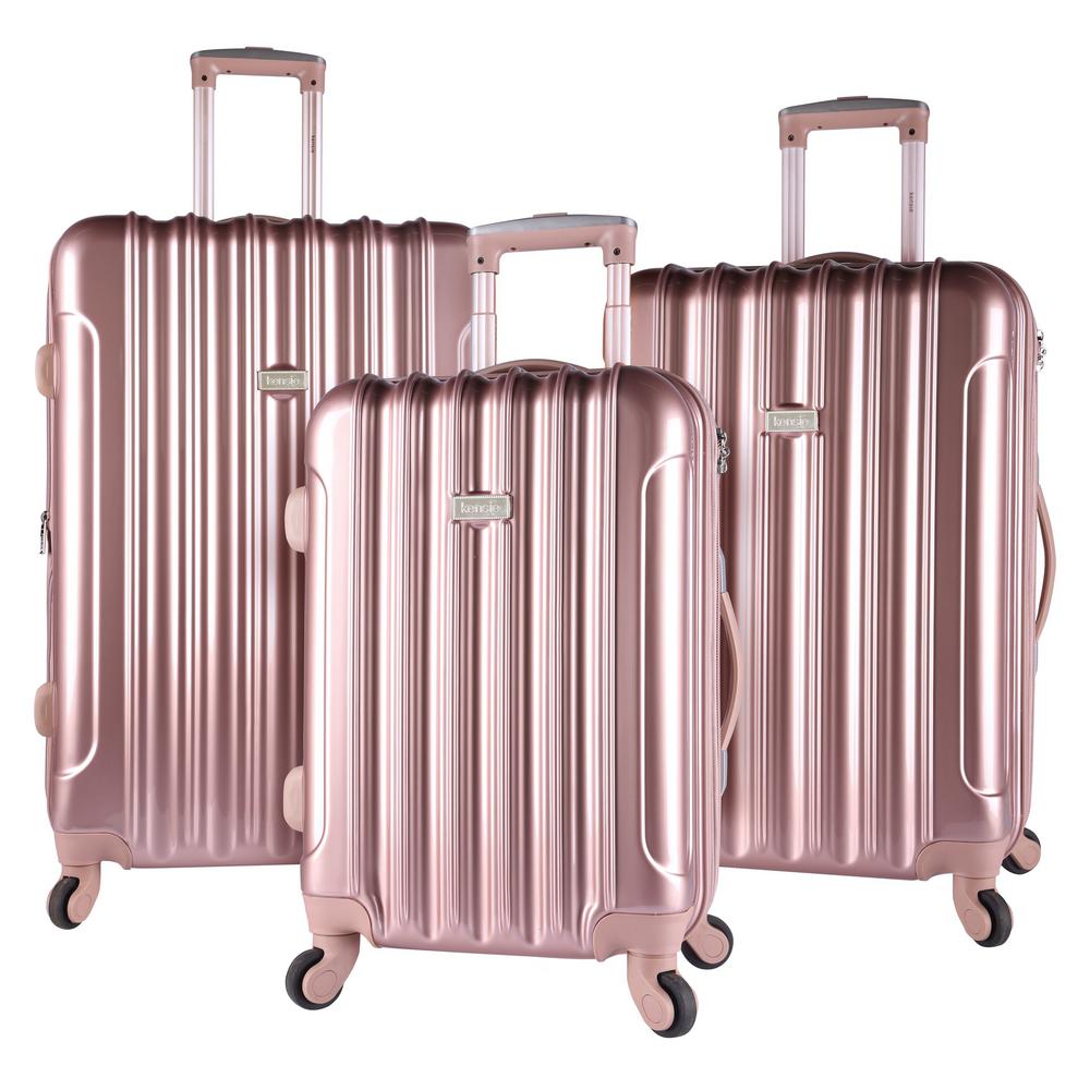 rose gold suitcase set