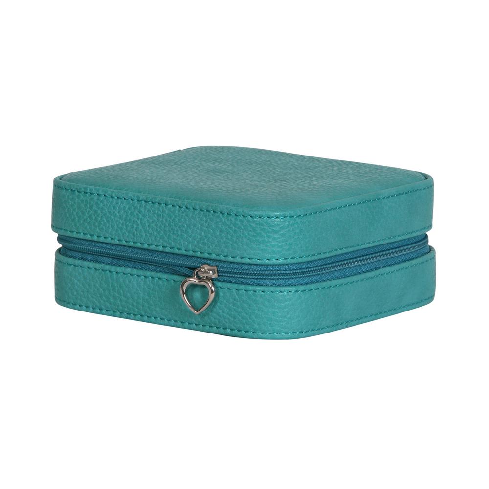 Mele Co Josette Turquoise Faux Leather Jewelry Box 0062640 The Mele Co Josette Turquoise Faux Leather Jewelry Box