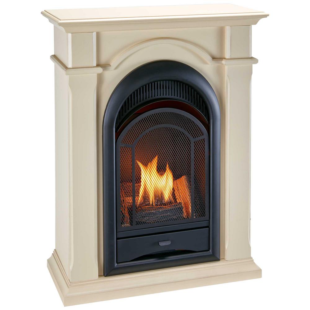 Procom Heating 32 Dual Fuel Ventless Gas Fireplace System With