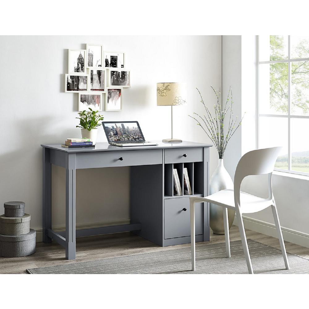 Walker Edison Furniture Company Home Office Deluxe Grey Wood Storage   Gray Walker Edison Furniture Company Desks Hdw48d30gy 64 1000 