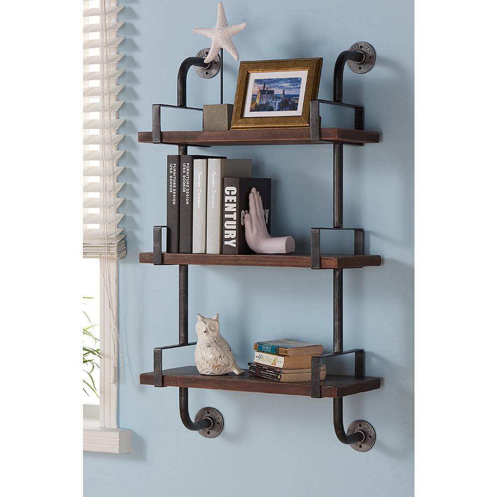 Wood Wall Mounted Shelves Shelving The Home Depot