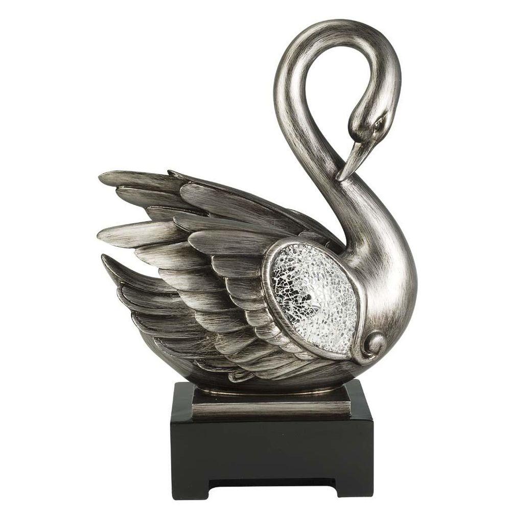 Silver Home Accents Decor The Depot H Silver Decorative Swan Decor