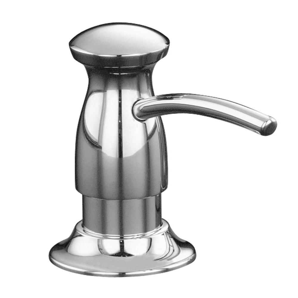 Soap Lotion Dispenser With Transitional Design In Polished Chrome