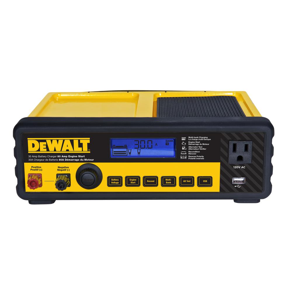 DEWALT 30 Amp Multi Bank Battery Charger with 80 Amp ...