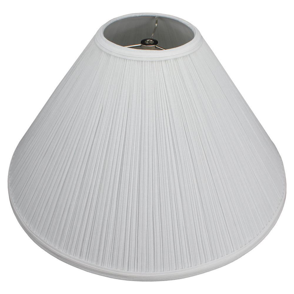 Fenchelshadescom 5 In Top Diameter X 18 In Bottom Diameter X 11 In Slant Pleated Mushroom White Coolie Lamp Shade