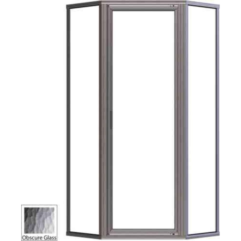 American Standard Prestige 24 1 4 In X 68 1 2 In Framed Neo Angle Hinged Shower Door In Silver