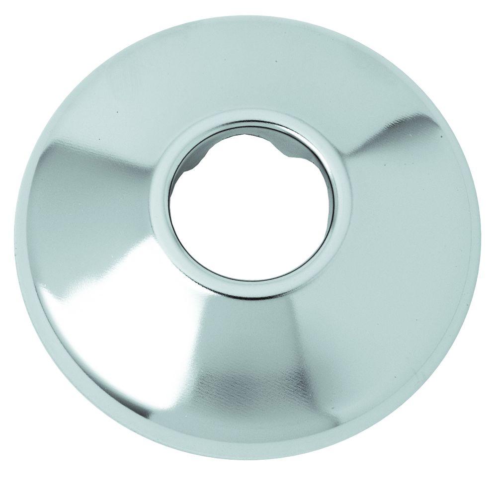 BrassCraft 1/2 in. IPS Shallow Escutcheon in Chrome647 The Home Depot