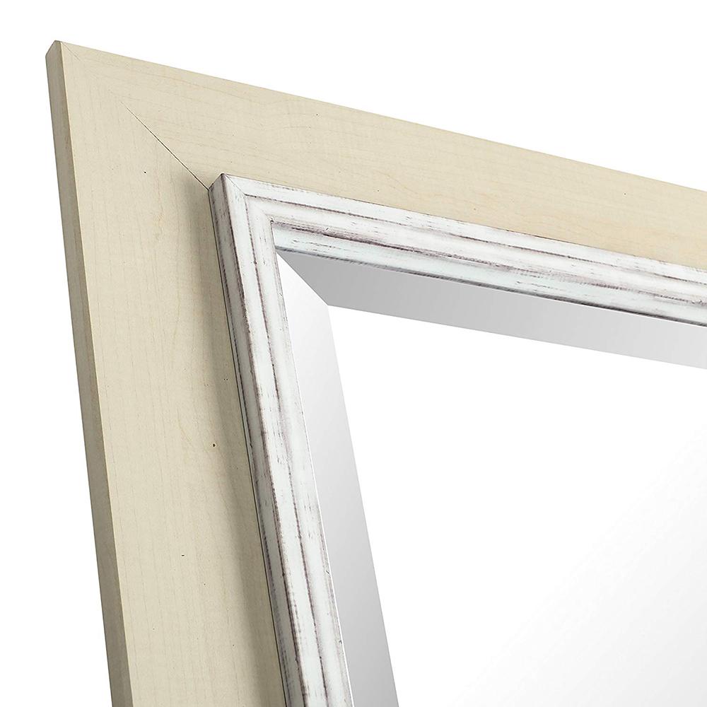 43 25 In H X 31 W White Wash Hand Stained Wood Frame With Liner Beveled Mirror Inner 24 36 43 25 In H X 31 W White Wash Hand Stained Wood Frame With Liner Beveled Mirror Inner 24 36