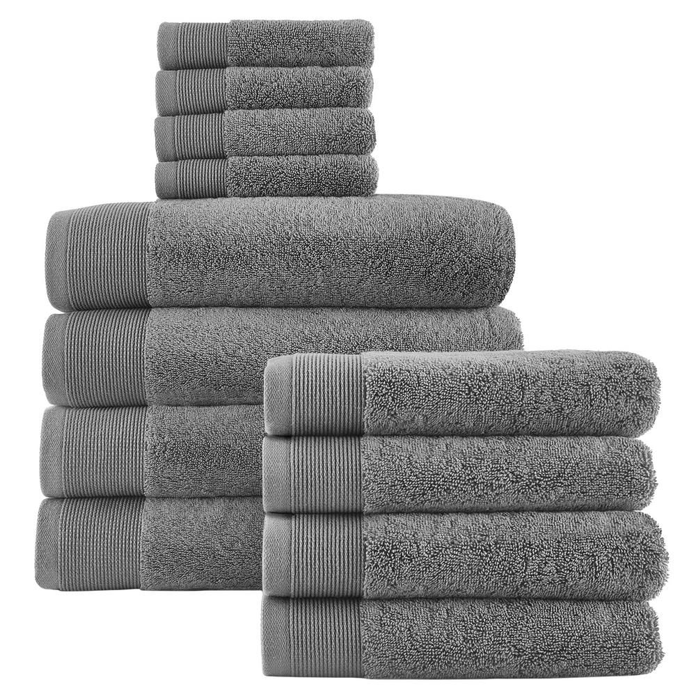 Performance Quick Dry 12-Piece Towel Set in Charcoal 91302ABHWC12 - The ...