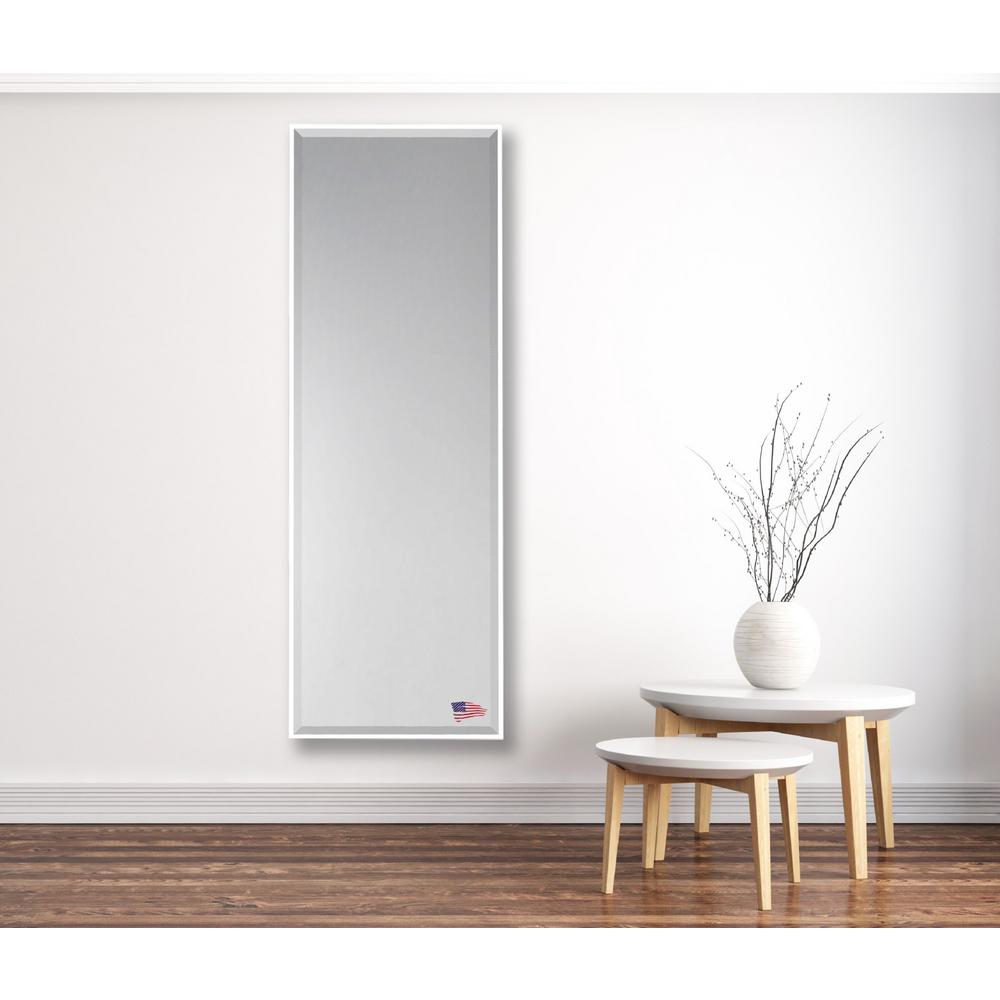 30.4375 in. x 18.4375 in. Brite White Beveled Vanity/Wall MirrorAR009