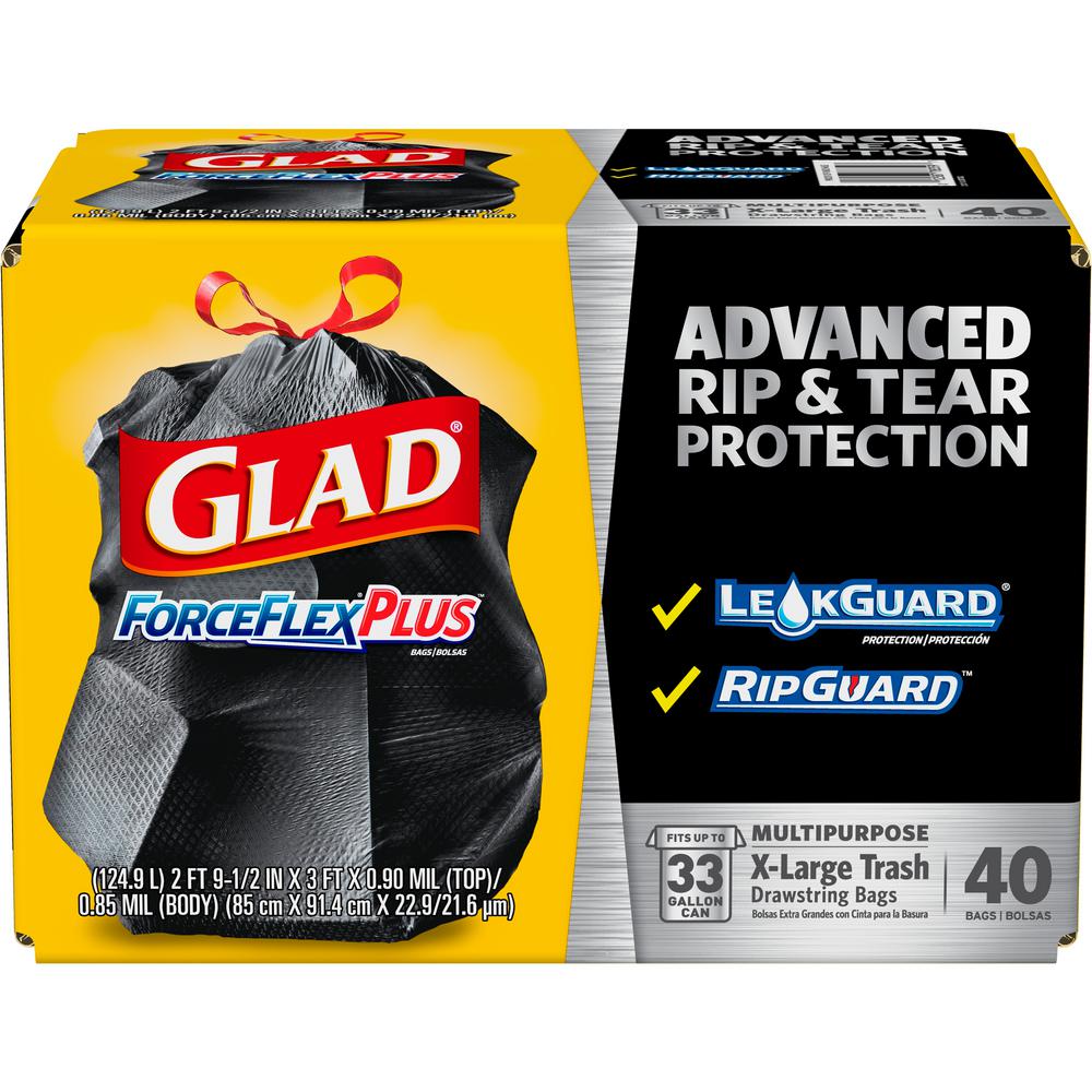 Glad 33 Gal Forceflex Drawstring Outdoor Bags 40 Count 1258778466 Glad 33 Gal Forceflex Drawstring Outdoor Bags 40 Count