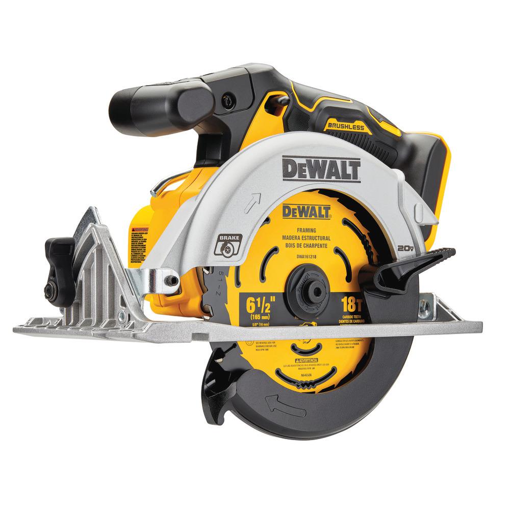 DEWALT 20-Volt MAX Brushless Cordless 6-1/2 in. Circular Saw (Tool-Only)