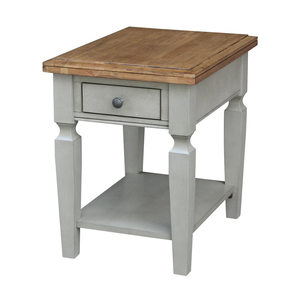 light colored end tables