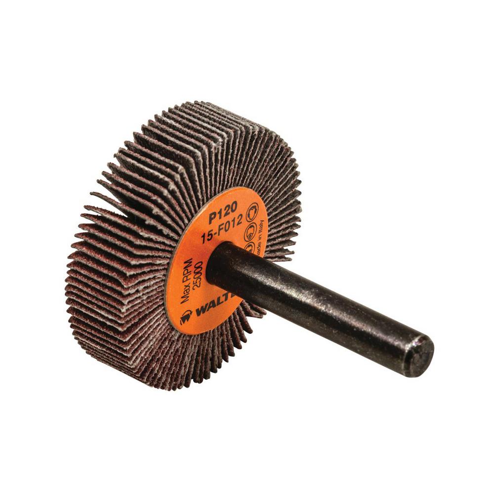 WALTER SURFACE TECHNOLOGIES COOLCUT 1.5 in. x 3/8 in. GR120 Sanding Flap Wheels (10Pack