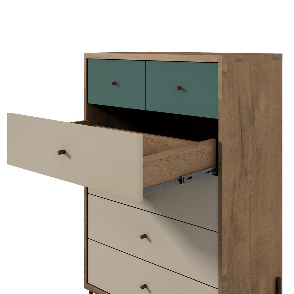 Manhattan Comfort Joy 48 43 In Tall 6 Drawer Blue And Off White