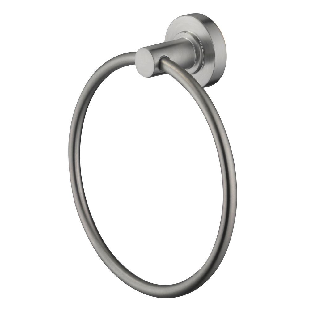 Schon Contemporary Towel Ring In Brushed Nickel Schon Contemporary Towel Ring In Brushed Nickel