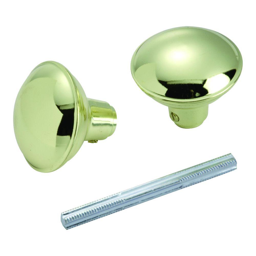 First Watch Security Polished Brass Knob Set with Spindle1135 The Home Depot