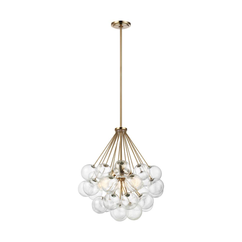 Sea Gull Lighting Bronzeville 3Light Satin Bronze Pendant with Seeded