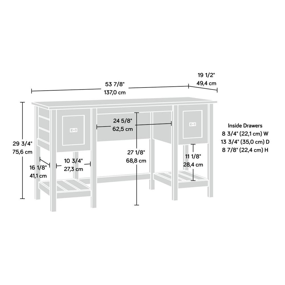 Sauder Cottage Road Soft White Desk 424152 The Home Depot