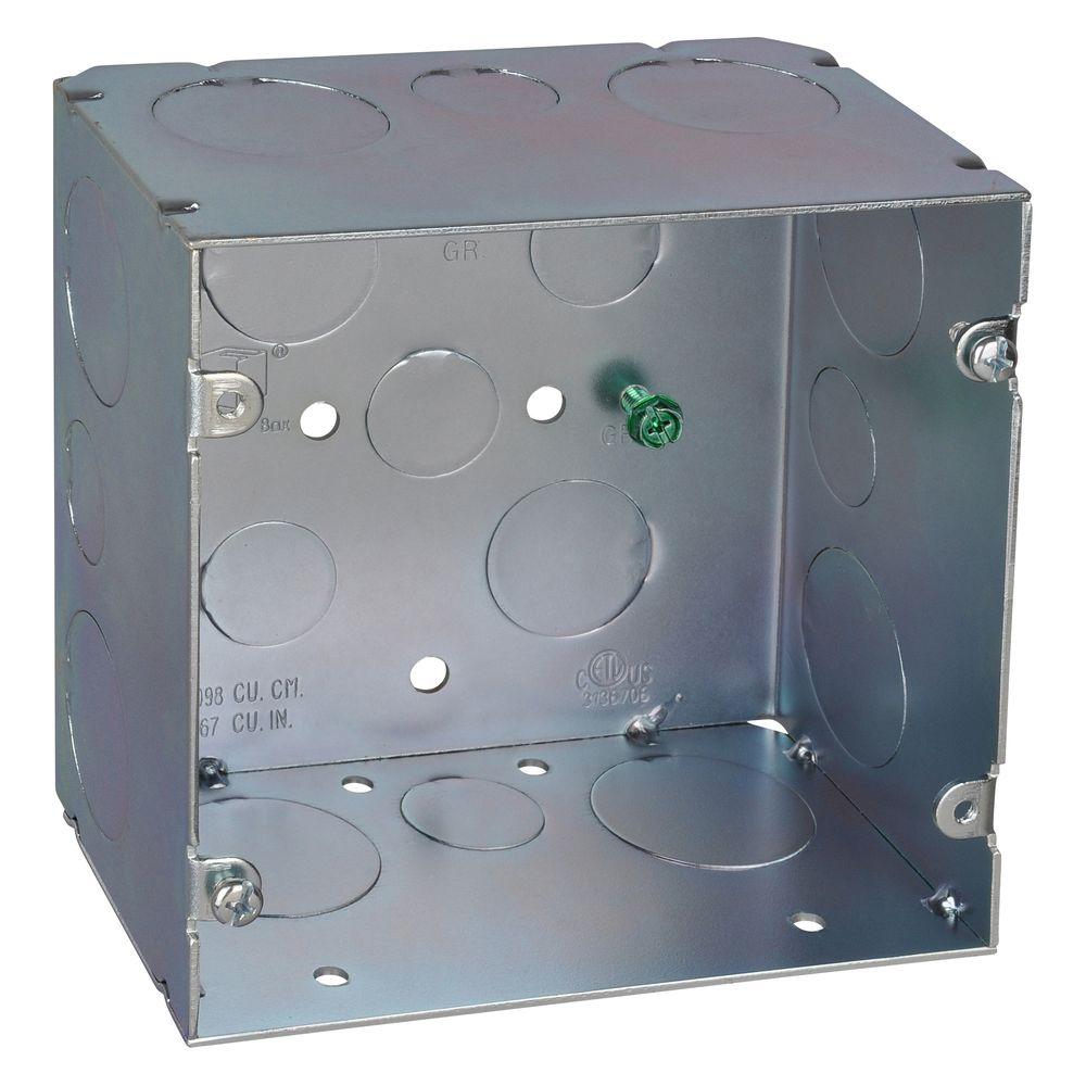 5 inch Steel Square Box with 67 cu. inch (20 per Case)