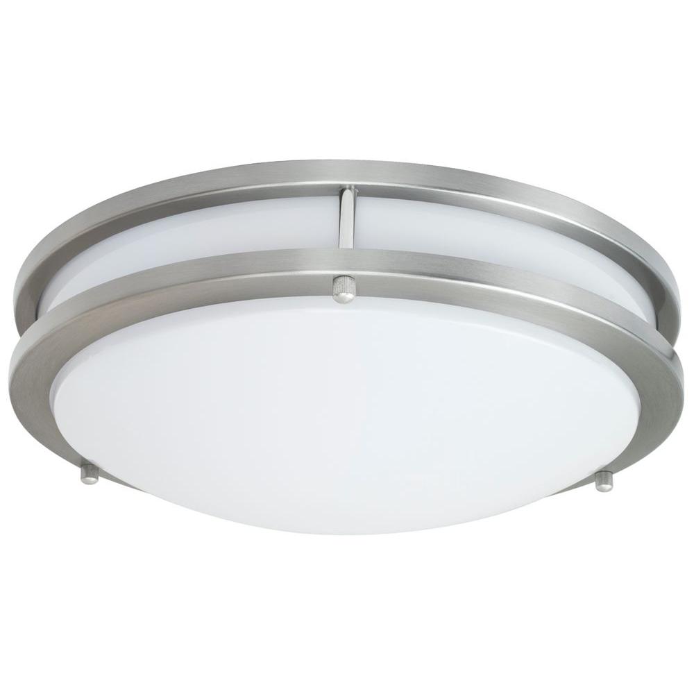 Amax Lighting Jr Brushed Nickel Indoor Led Flush Mount Amax Lighting Jr Brushed Nickel Indoor Led Flush Mount
