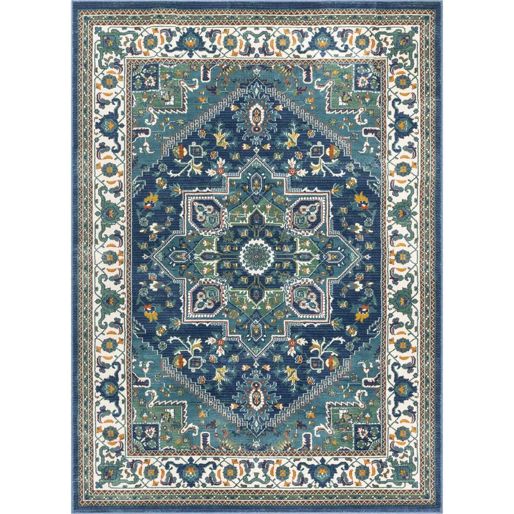 Well Woven Tulsa Jackie Traditional Medallion Blue 7 Ft 10 In X Tulsa Jackie Traditional Medallion Blue