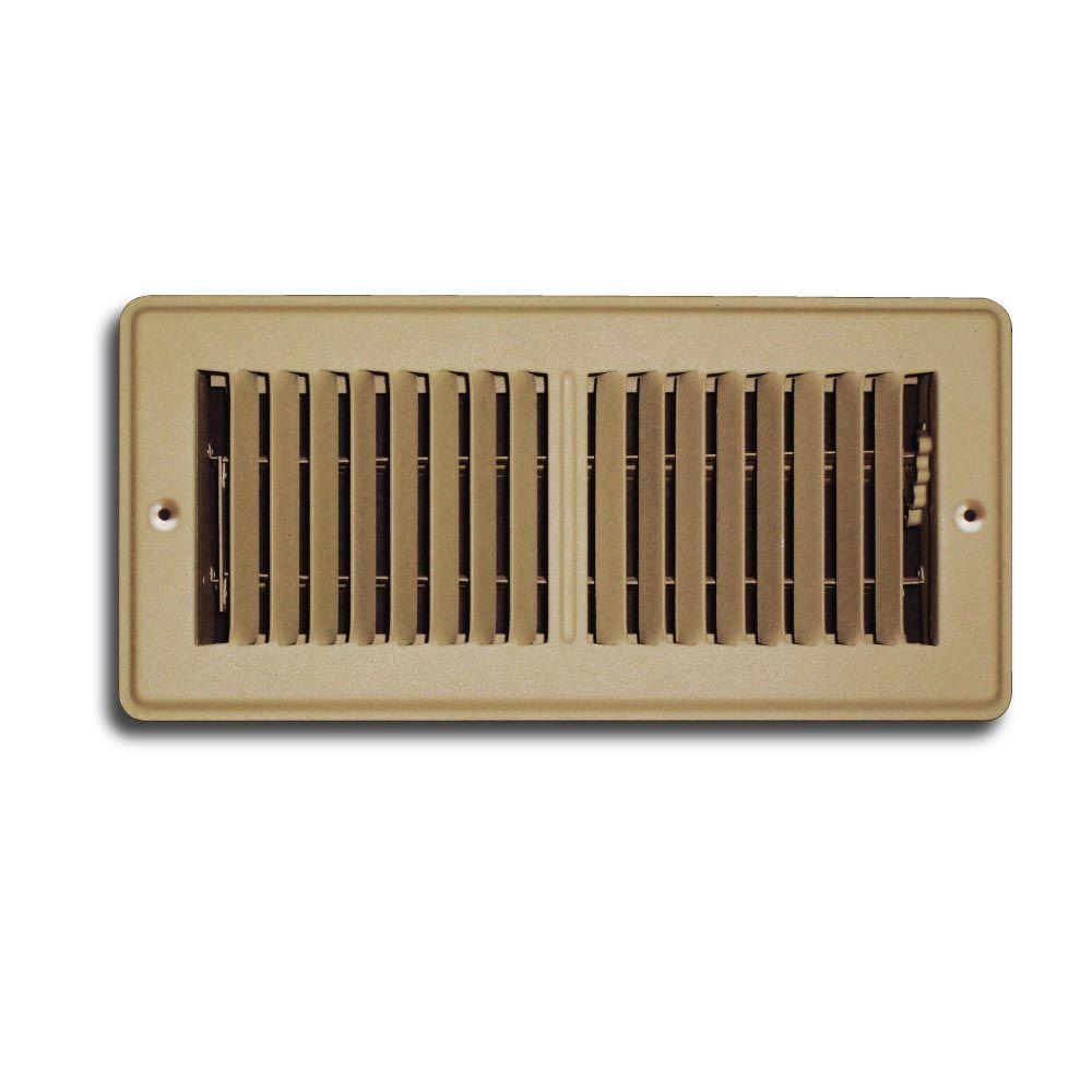 4 in. x 14 in. Steel Floor Register in Brushed Nickel-SPH414-NKL ...