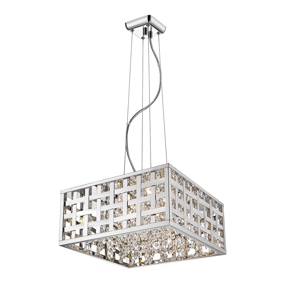 Dsi Logan Collection 4 Light Chrome Pendant