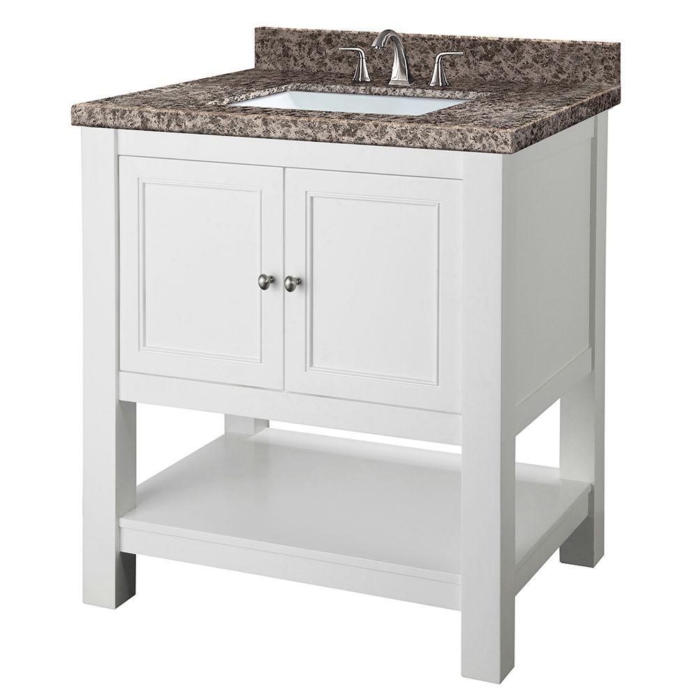 Home Decorators Collection Gazette 30 in. W x 22 in. D Vanity in White