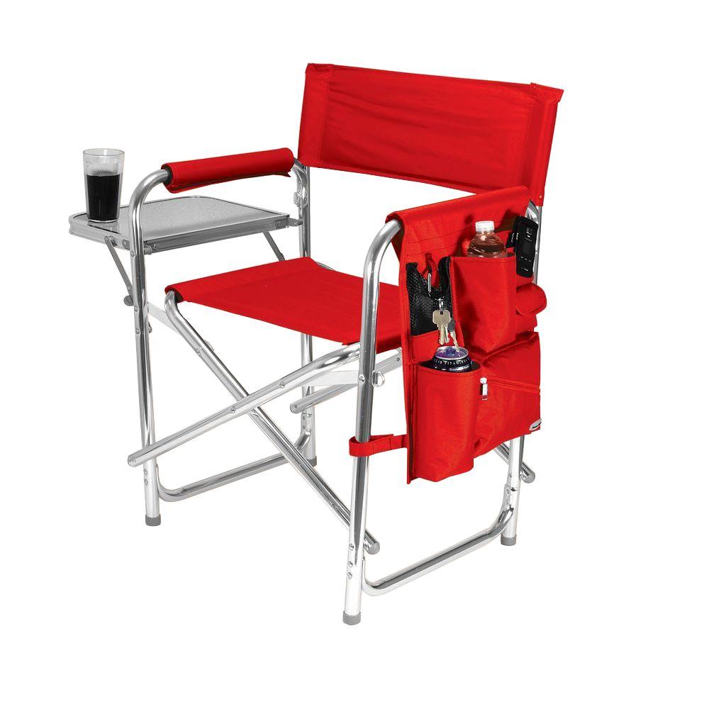 Picnic Time Red Sports Portable Folding Patio Chair 809 00 100 000 0 Red Sports Portable Folding Patio Chair